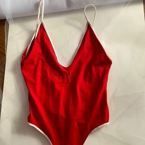Red body suit